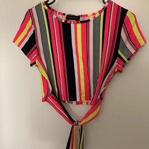 Charlotte Russe Crop Top with Front Tie